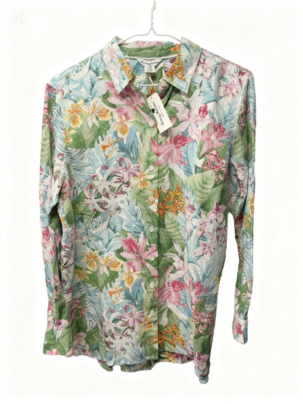 Tommy Bahama Lilly of the Vally Womens linen shirt. NWT